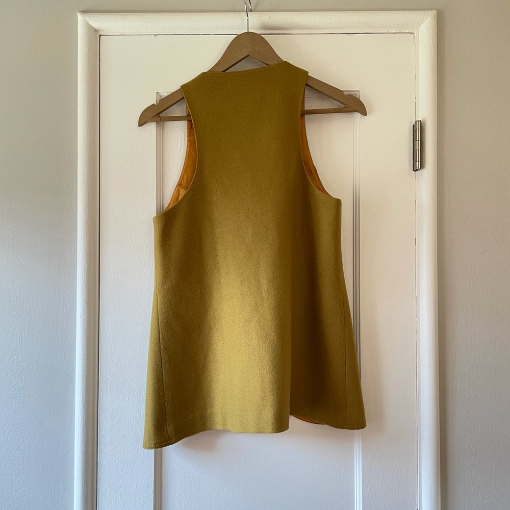 SOLDVintage Mustard Wool Vest - Picture 2 of 6